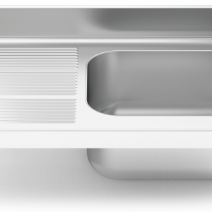 Fregadero inox para acoplar a mueble serie 700 1 cubeta 1 escurridor izquierda