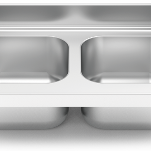 Fregadero inox para acoplar a mueble serie 700 2 cubetas