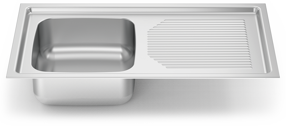 Fregadero inox para encastrar serie 500 1 cubeta 1 escurridor reversible