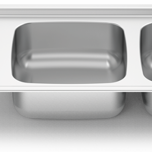 Fregadero inox para encastrar serie 500 2 cubetas 1 escurridor izquierda