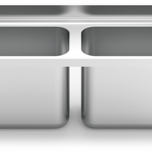 Fregadero inox para acoplar a mueble serie 700 2 cubetas gran capacidad