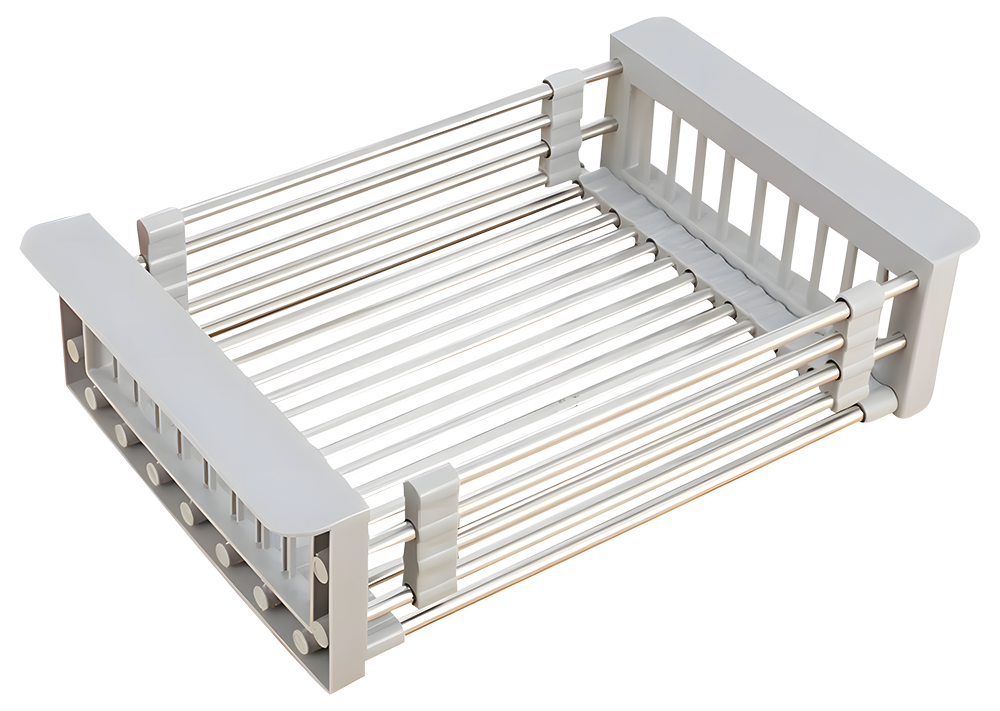 Escurridor extensible de acero inoxidable para fregadero Escurridor extensible de acero inoxidable para fregadero