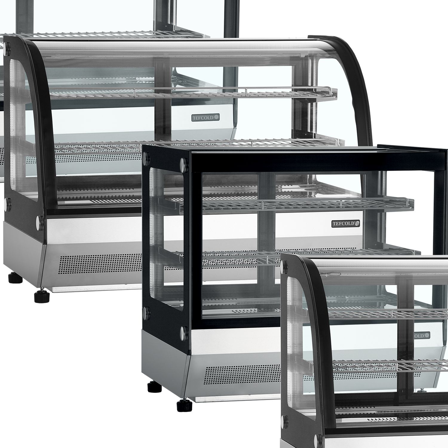 Vitrina de Exposición Refrigerada Tefcold LCT900F-BLACK Vitrina de Exposición Refrigerada Tefcold LCT900F-BLACK