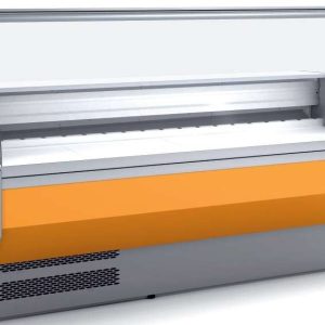 Vitrina Refrigerada Cristal Curvo Fondo 800 dim.2525x800x1235h mm Línea Córdoba VED-8-25-C
