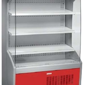 Mural Refrigerado Expositor 4 Estantes Fondo 700 de 1017 x700 x1998h mm AVEIRO MPL100-R color rojo. 130kg.