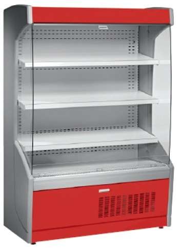 Mural Refrigerado Expositor 4 Estantes Fondo 700 de 1017 x700 x1998h mm AVEIRO MPL100-R color rojo. 130kg.