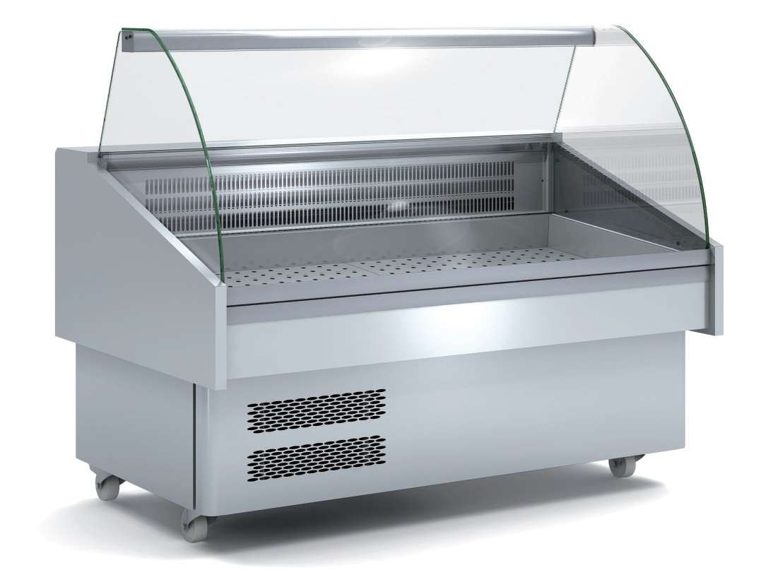 Vitrina Expositora Refrigerada Pescado / Marisco evaporador estático más placa fría dim.1505x915x1185h mm Línea Córdoba EEC-150-CC-EF Vitrina Expositora Refrigerada Pescado / Marisco evaporador estático más placa fría dim.1505x915x1185h mm Línea Córdoba EEC-150-CC-EF