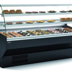 Vitrina Refrigerada Cristal Curvo pastelería Fondo 900 dim.1305x940x1235h mm Línea Córdoba VEPD-9-13-C