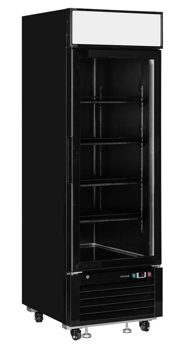 Expositor Refrigerado Puerta de Cristal LGC2500B Negro 496 Litros 685x805x2065 TEFCOLD