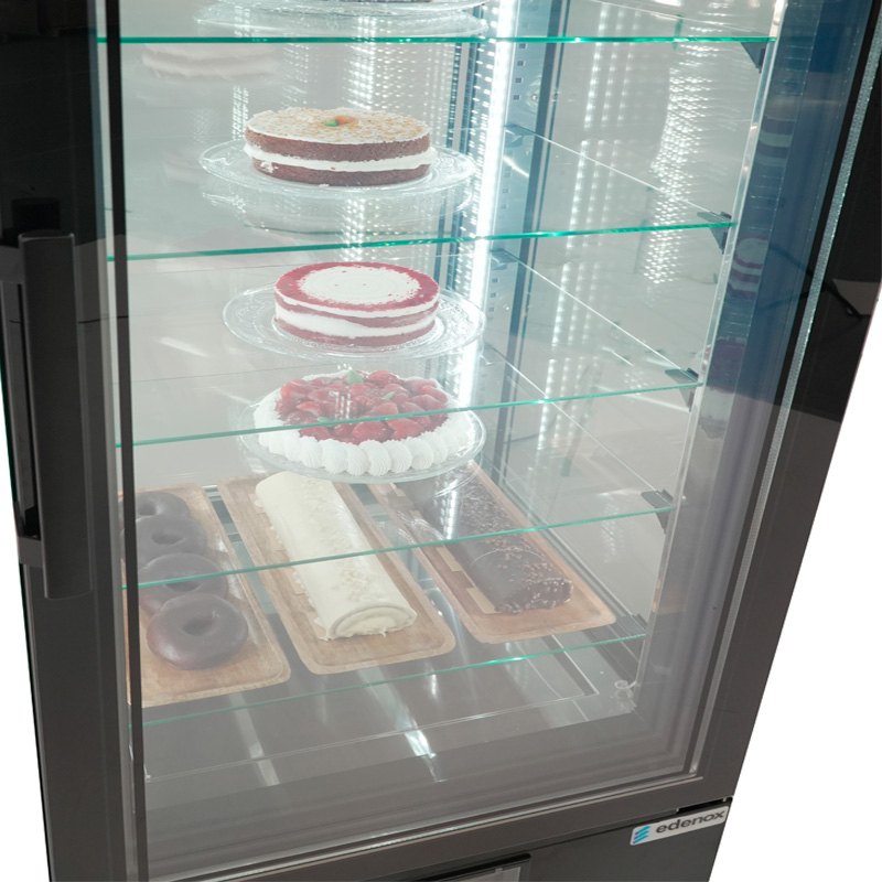 Armario expositor de pastelería Edenox VERSO / VECSO S1, refrigeración o congelación Armario expositor de pastelería Edenox VERSO / VECSO S1, refrigeración o congelación