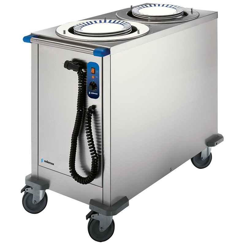 Carro dispensador de platos calientes Edenox CPC2, 2 columnas y unos 90 platos, 960 W