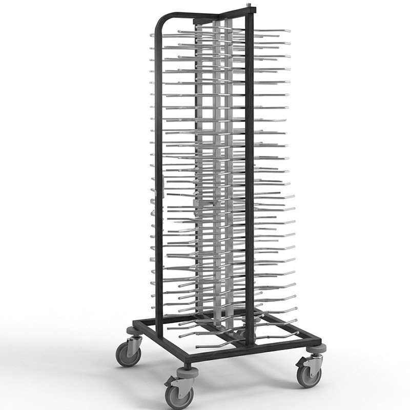 Carro porta platos Edenox CPP-100 para 100 platos, 754 x 754 mm de planta