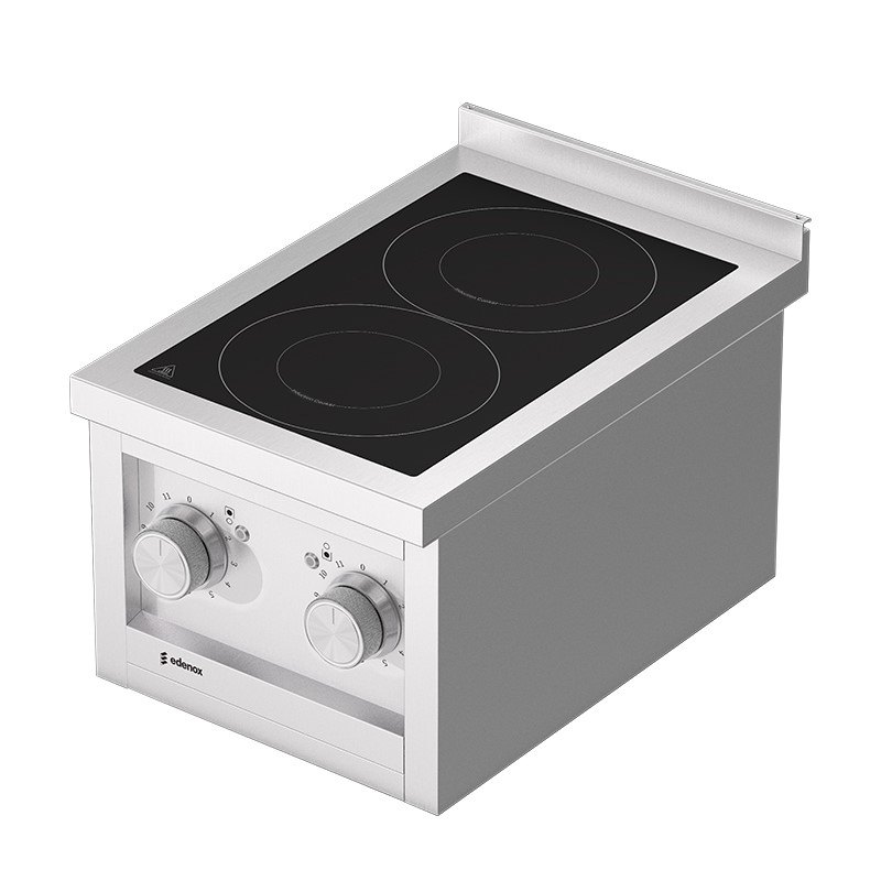 Cocina de inducción de sobremesa Edenox Snack 650 SCI-40-D, 2 zonas de 5 kW