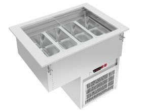 Cuba de helados encastrable Edenox CMCGI para buffet, -15/-18 °C y 4 cubetas
