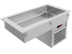 Cuba refrigerada encastrable Edenox CRGI de frío estático, 2 a 6 GN 1/1 y 0/8 °C