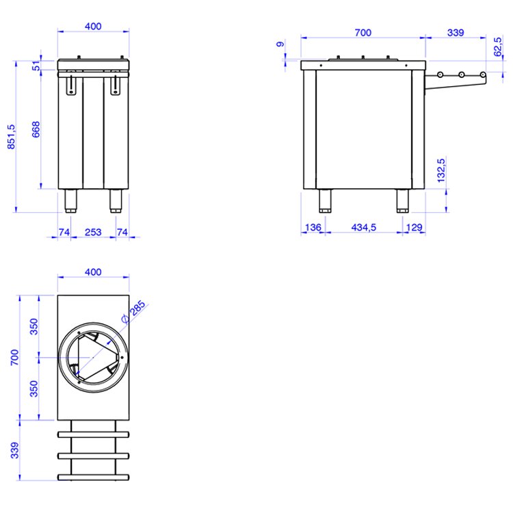 Mueble dispensador de platos a nivel constante Edenox, 1 o 2 columnas, neutro o calentado