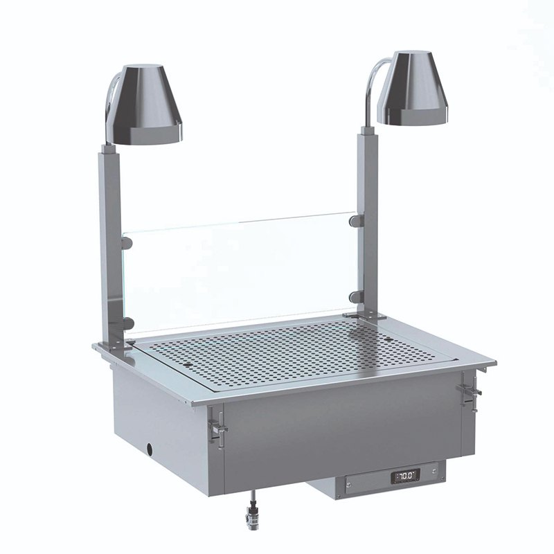 Estación trinchante de buffet Edenox TRCBMA-211 con baño maría para 2 GN 1/1