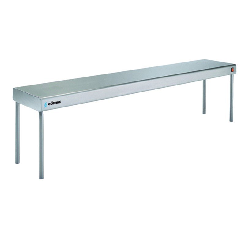 Estantería de sobremesa con luz y calor Edenox ESMC, 1 o 2 niveles, de 1100 a 1700 mm