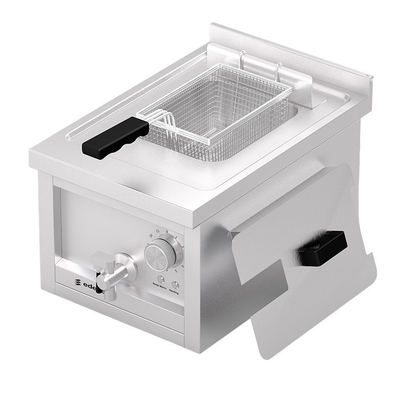 Freidora de inducción de sobremesa Edenox Snack 650 SFI-40, 8 litros y 3,5 kW con enchufe