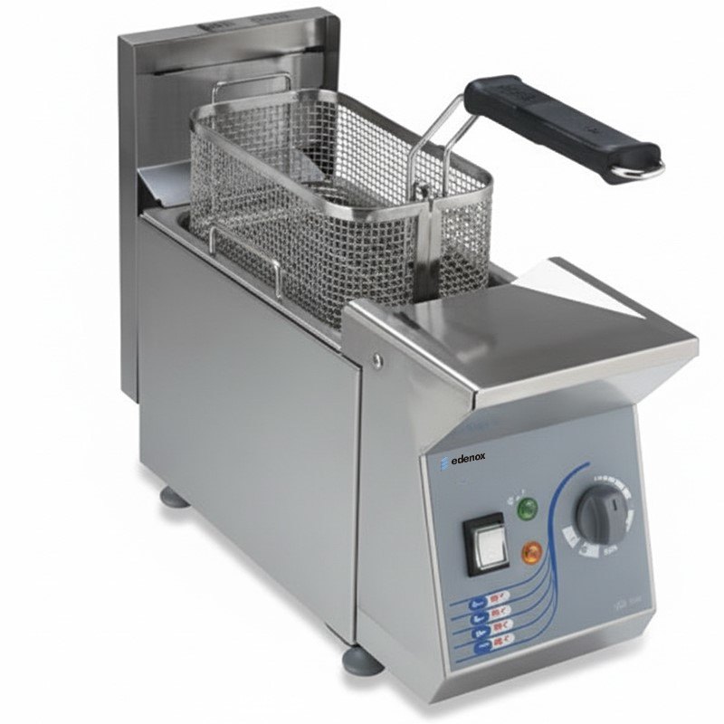 Freidora profesional de sobremesa Edenox TF en AISI-304, de 4 a 8 litros y hasta 6 kW