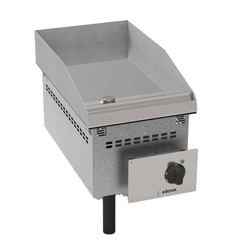 Fry-top eléctrico encastrable Edenox EPLE y EPCE, plancha lisa o cromo duro, 350 o 700 mm
