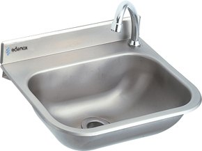 Lavabo inox Edenox LB mural de acero AISI-304, cubeta 235 x 220 mm, sin grifería