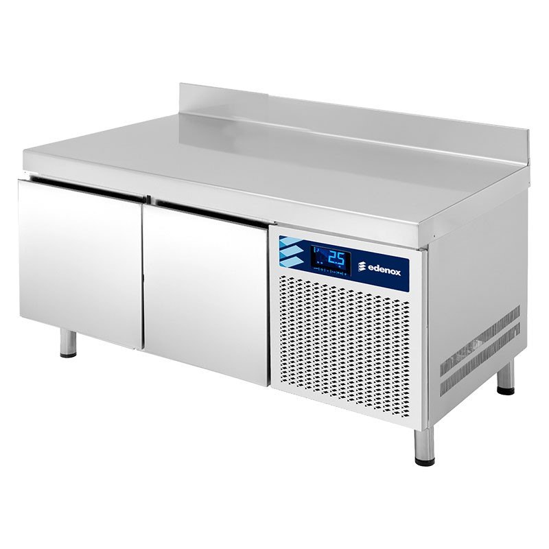 Mesa refrigerada baja Edenox MPGB de 584 mm de altura con cajones, soporte para cocción