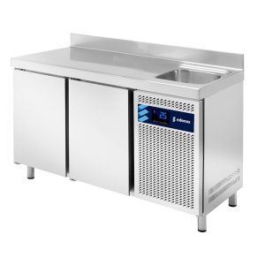 Edenox Snack 600 MPSF mesa refrigerada con fregadero vista frontal