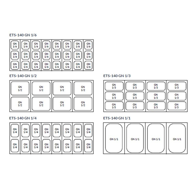 Mesa refrigerada para ensaladas Edenox MPGE con encimera abierta para cubetas GN Mesa refrigerada para ensaladas Edenox MPGE con encimera abierta para cubetas GN