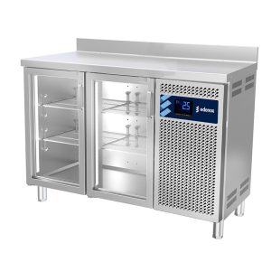 Edenox Gastronorm 700 MPG PC mesa refrigerada con puertas de cristal vista frontal