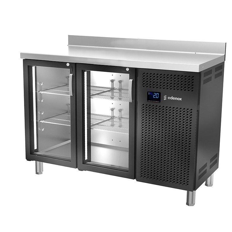 Mesa refrigerada Gastronorm Edenox 700 con puertas de cristal y cerradura, GN 1/1 Mesa refrigerada Gastronorm Edenox 700 con puertas de cristal y cerradura, GN 1/1
