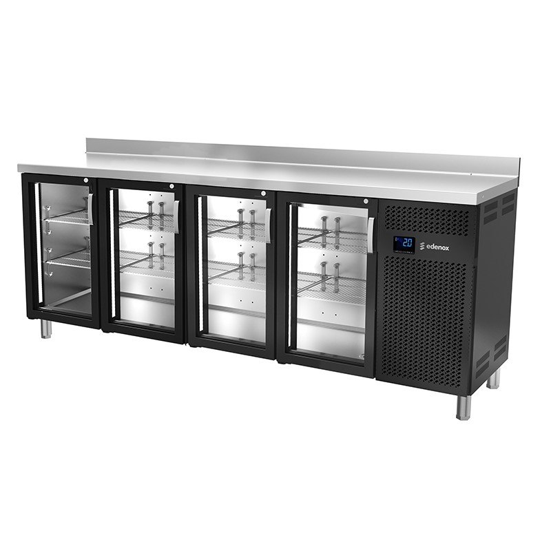 Mesa refrigerada Gastronorm Edenox 700 con puertas de cristal y cerradura, GN 1/1 Mesa refrigerada Gastronorm Edenox 700 con puertas de cristal y cerradura, GN 1/1