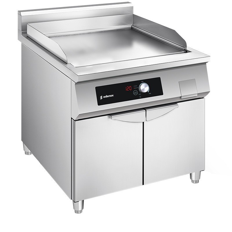 Plancha de inducción modular Edenox INDUGRILL 700-80-P cromada, 720 x 610 mm y 10 kW