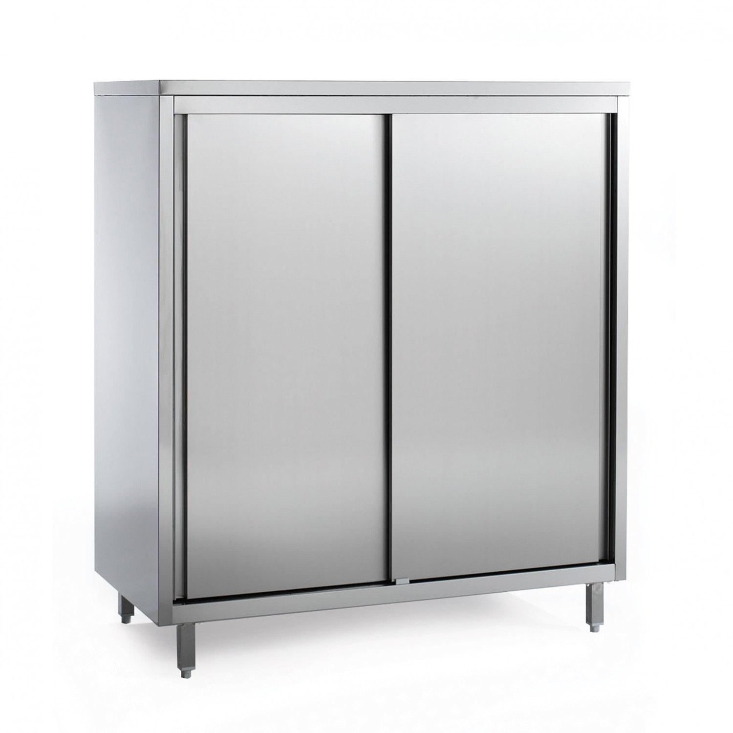 Armario alto de acero inoxidable Sammic AE con puertas correderas y 3 estantes