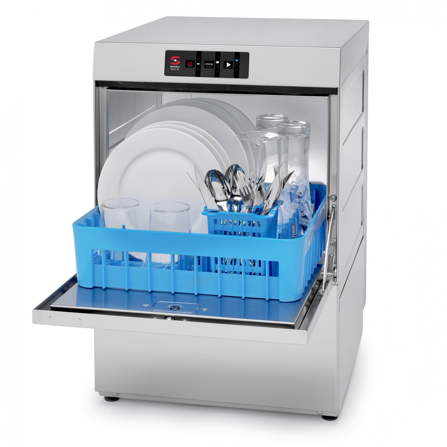 Lavavasos Sammic AX-40 con cesta de 40 x 40 cm y 300 mm de altura útil
