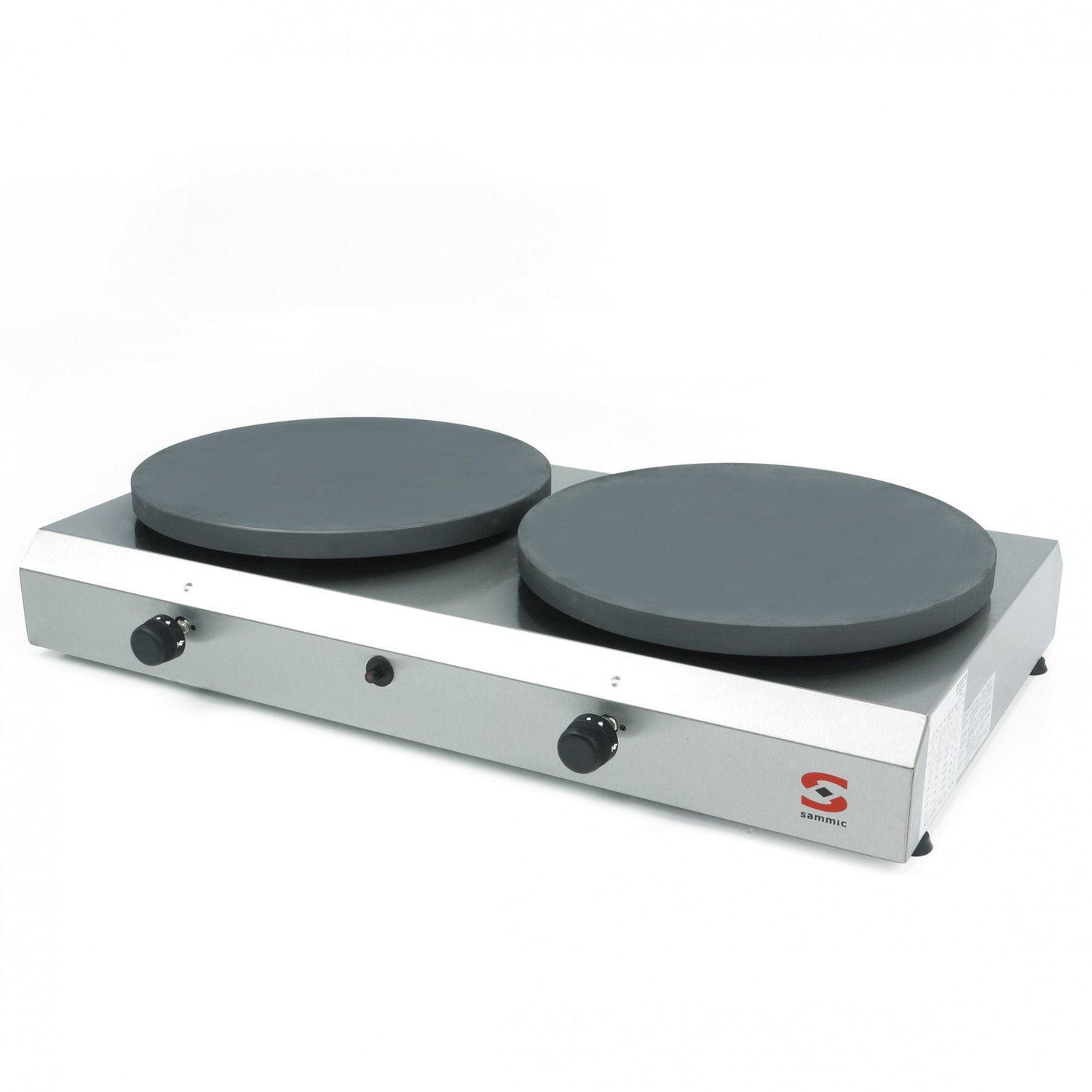 Crepera a gas doble Sammic CG-240, dos placas de 400 mm