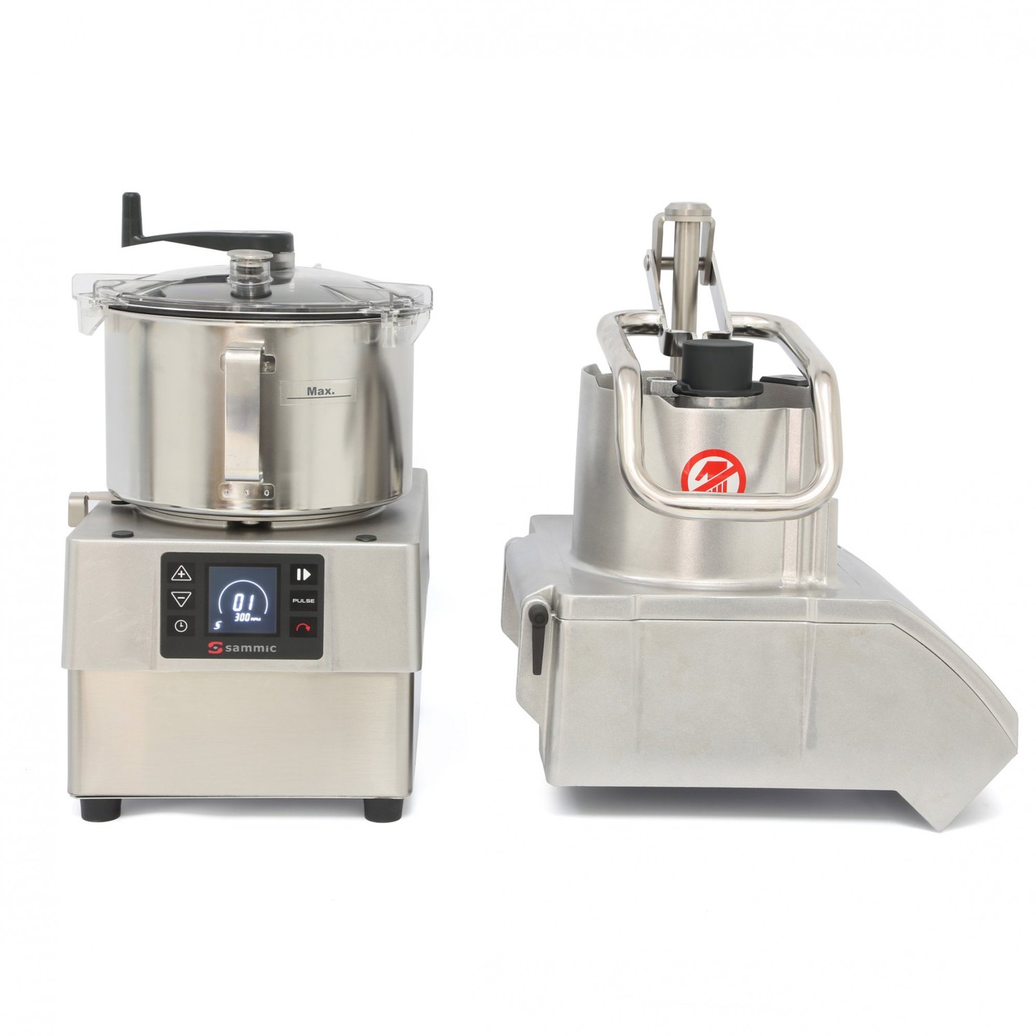 Combi cortadora-cutter Sammic CK-45V: cabezal de gran capacidad, 650 kg/h