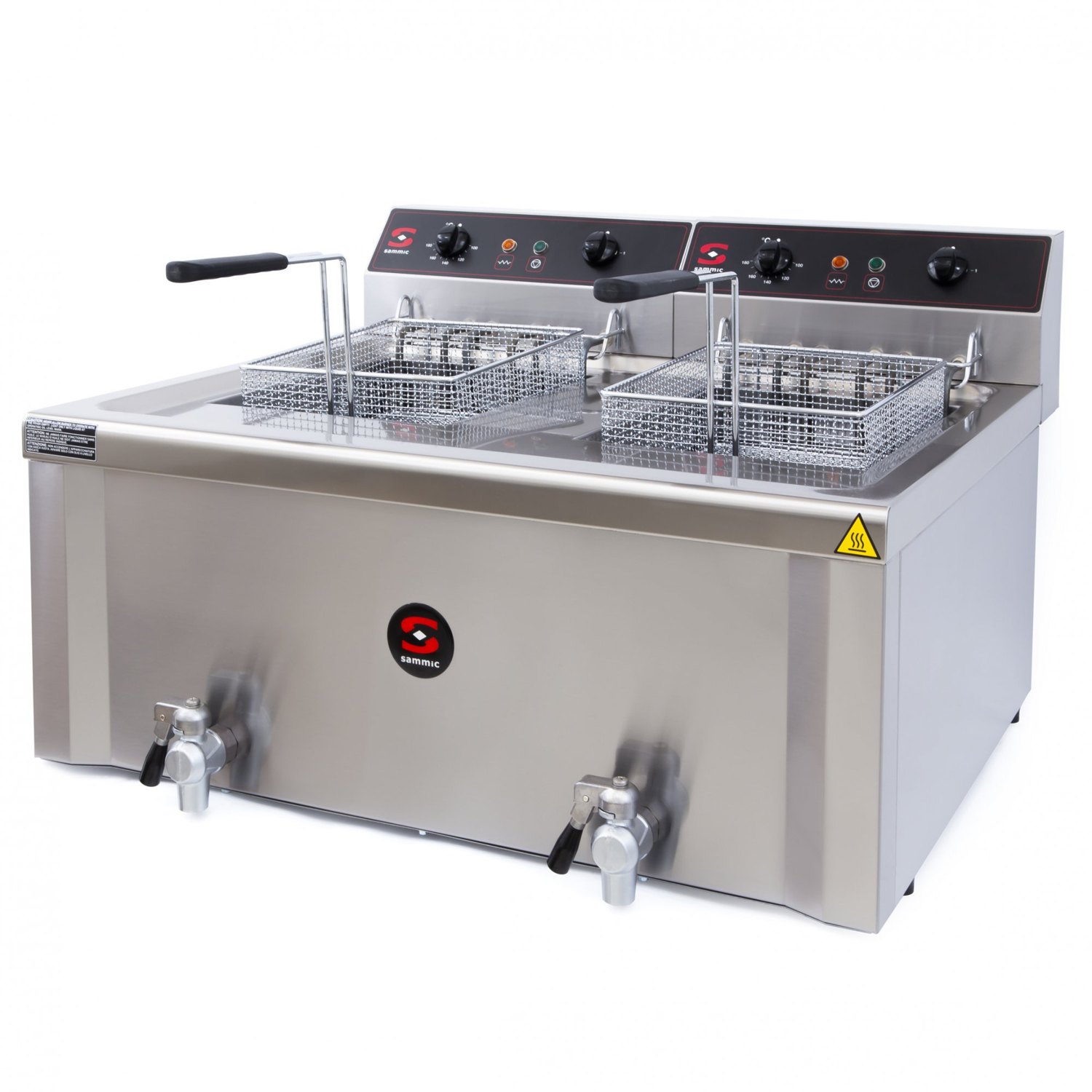 Freidora doble Sammic FE-12+12, 2 cubas de 12 litros y 18 kW