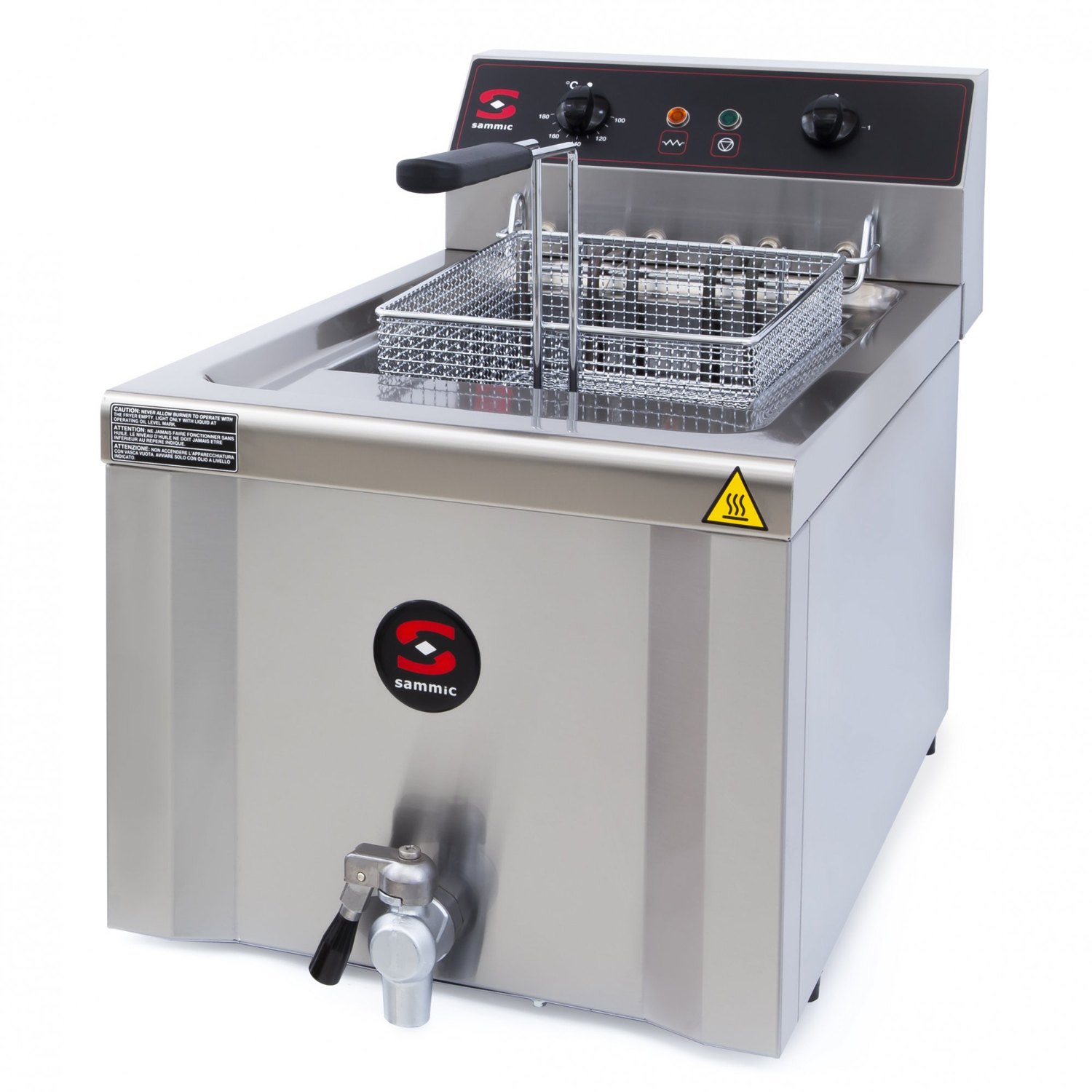 Freidora eléctrica Sammic FE-12 de 12 litros y 9 kW, trifásica