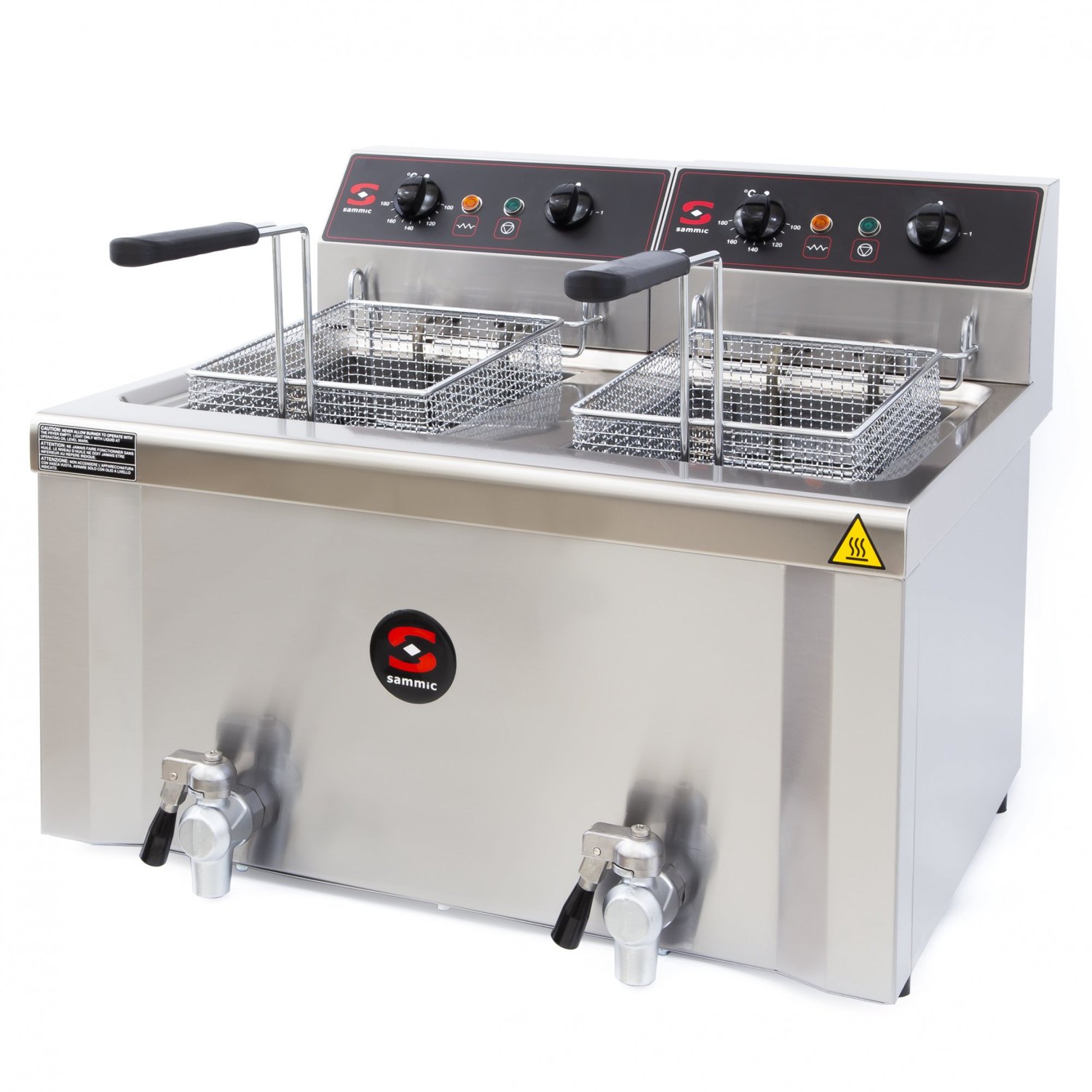 Freidora doble Sammic FE-8+8, dos cubas de 8 litros a 230 V