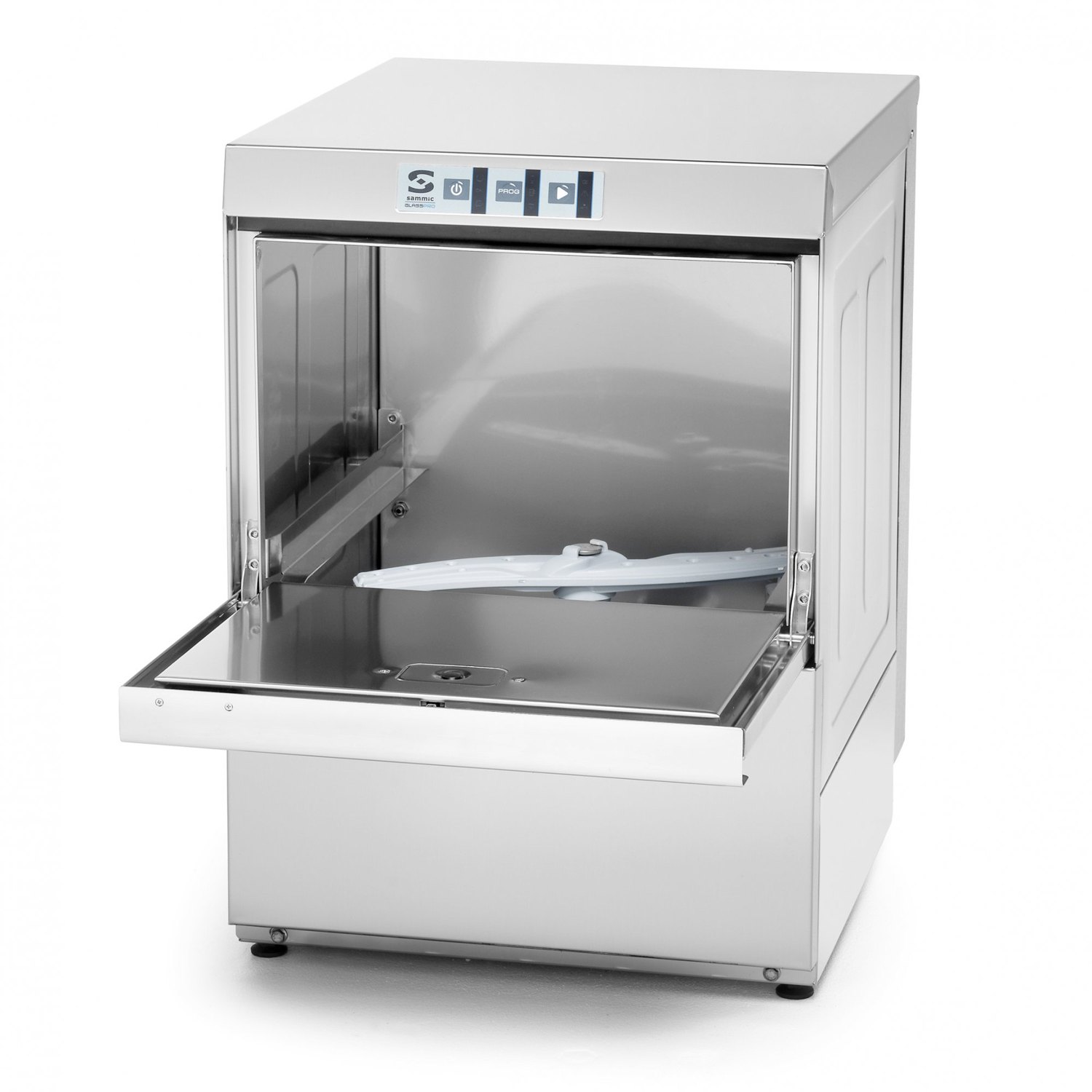 Lavavasos Sammic GP-40 con cesta de 40 x 40 cm y lavado superior e inferior