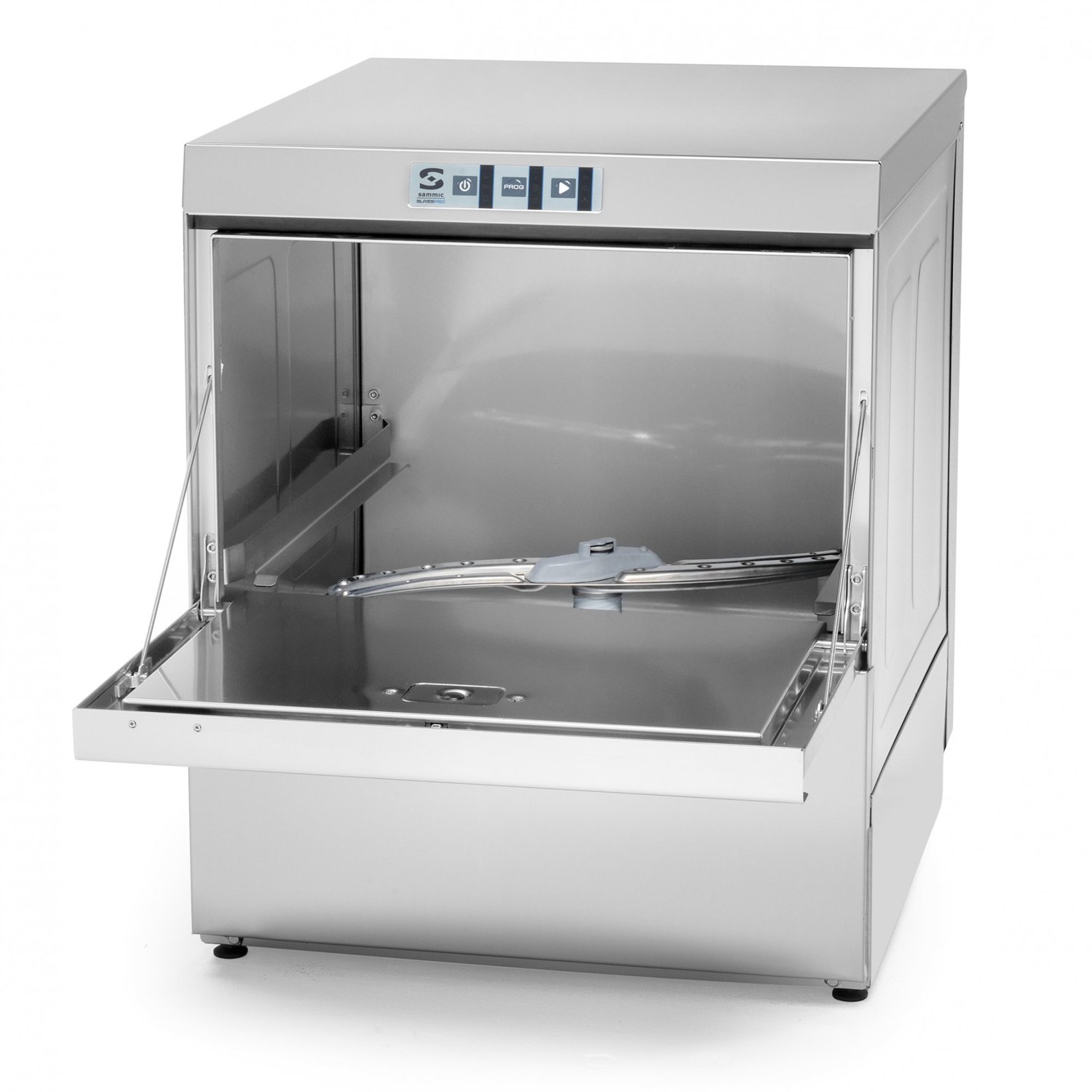 Lavavasos Sammic GP-50 con cesta de 50 x 50 cm y altura útil de 260 mm