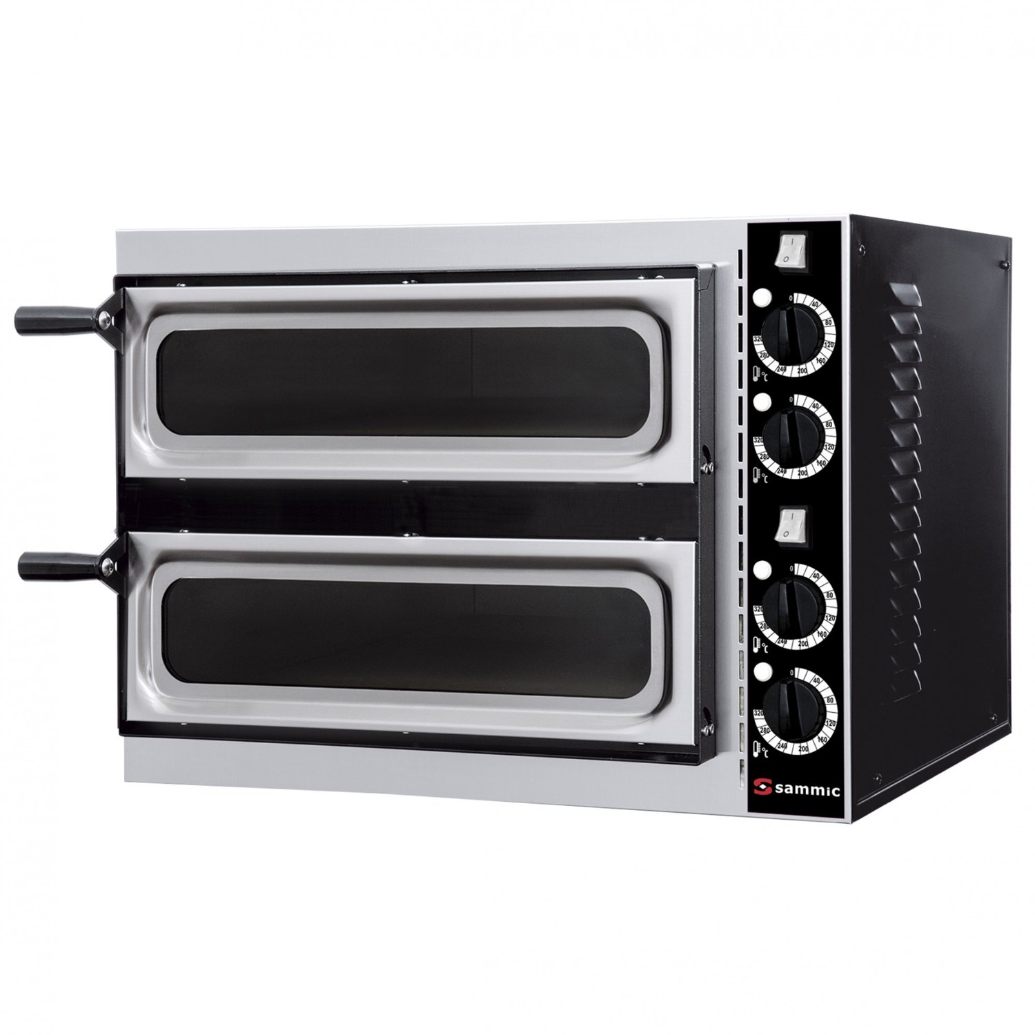 Horno de pizza eléctrico Sammic PO-1+1/32, 2 cámaras para pizzas de 32 cm a 230 V