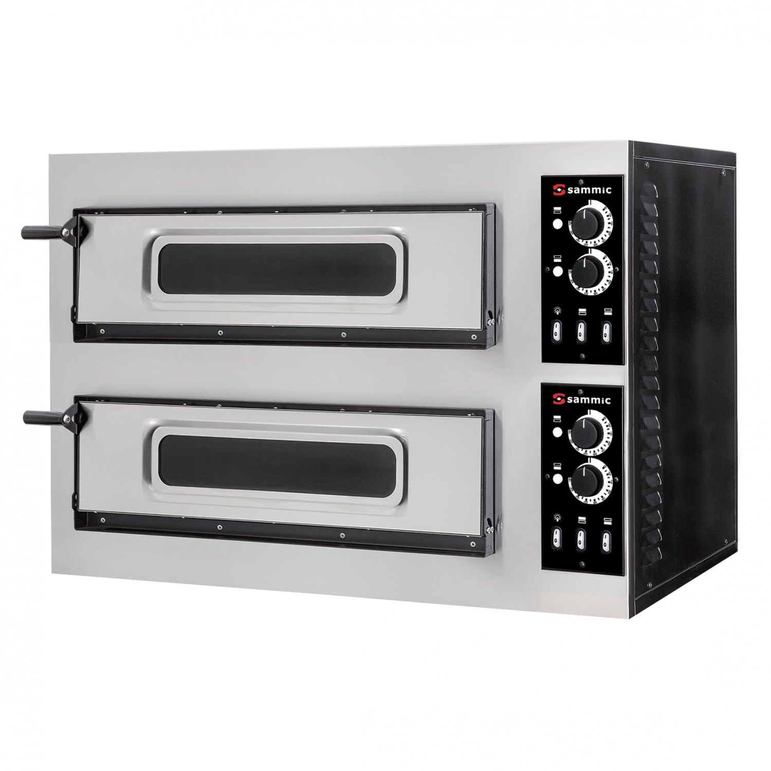 Horno de pizza Sammic PO-1+1/45, 2 cámaras para pizzas familiares de 45 cm, 8 kW