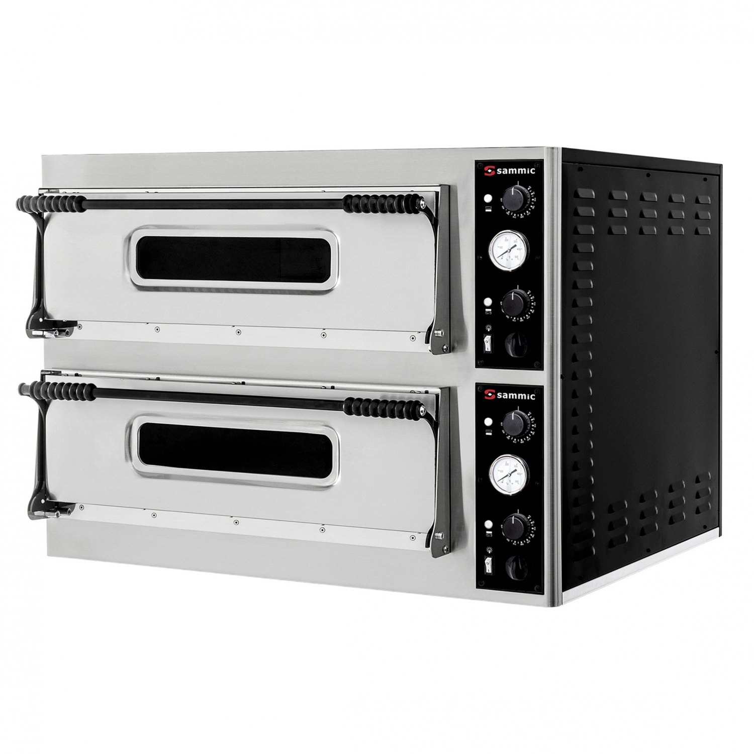 Horno de pizza Sammic PO-4+4 de 2 cámaras para 8 pizzas de 32 cm, 9,4 kW