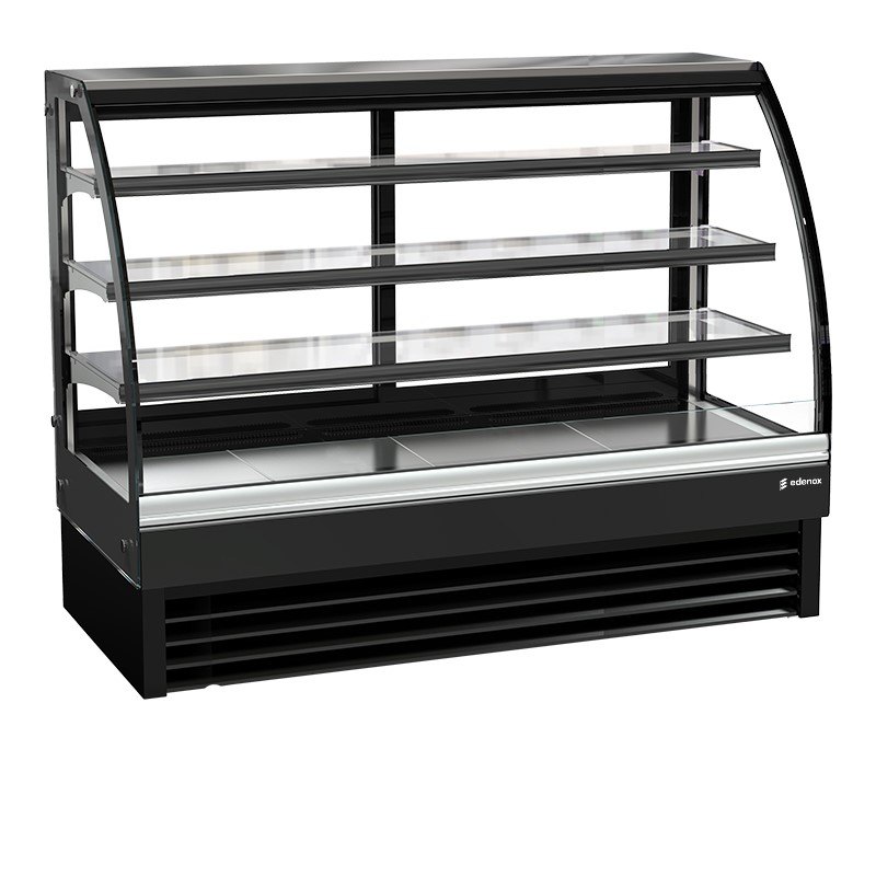 Vitrina de pastelería refrigerada Edenox VERA S1 de cristal curvo, de 900 a 1500 mm Vitrina de pastelería refrigerada Edenox VERA S1 de cristal curvo, de 900 a 1500 mm