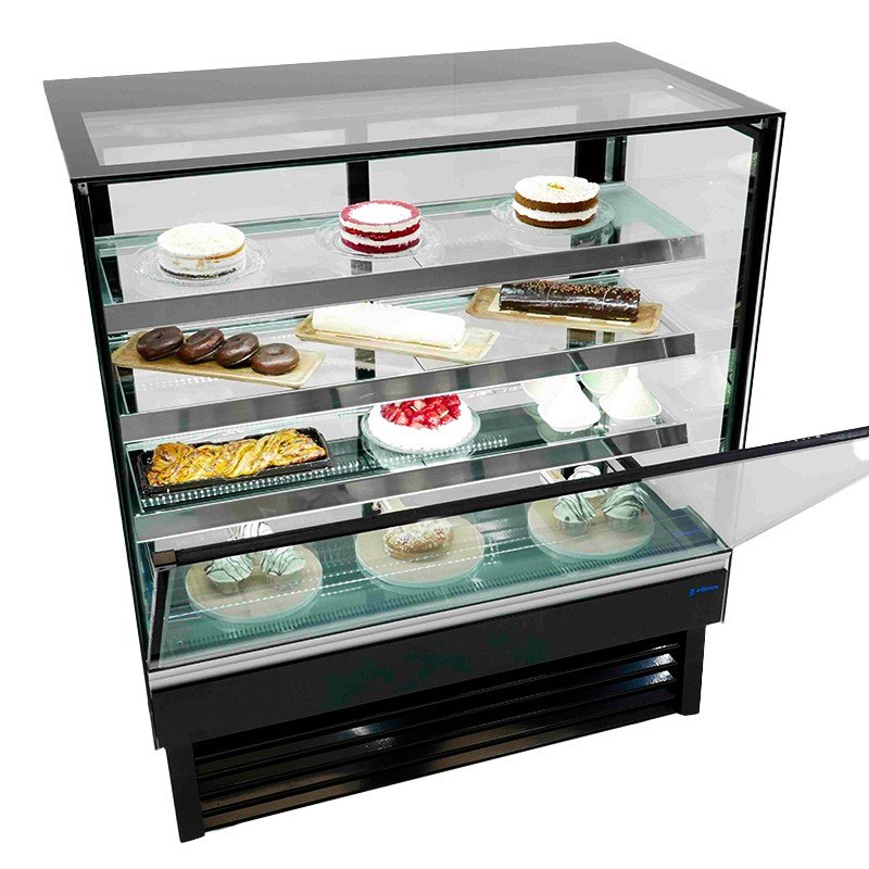 Vitrina de pastelería refrigerada Edenox VERA S1 de cristal recto, de 900 a 1500 mm Vitrina de pastelería refrigerada Edenox VERA S1 de cristal recto, de 900 a 1500 mm