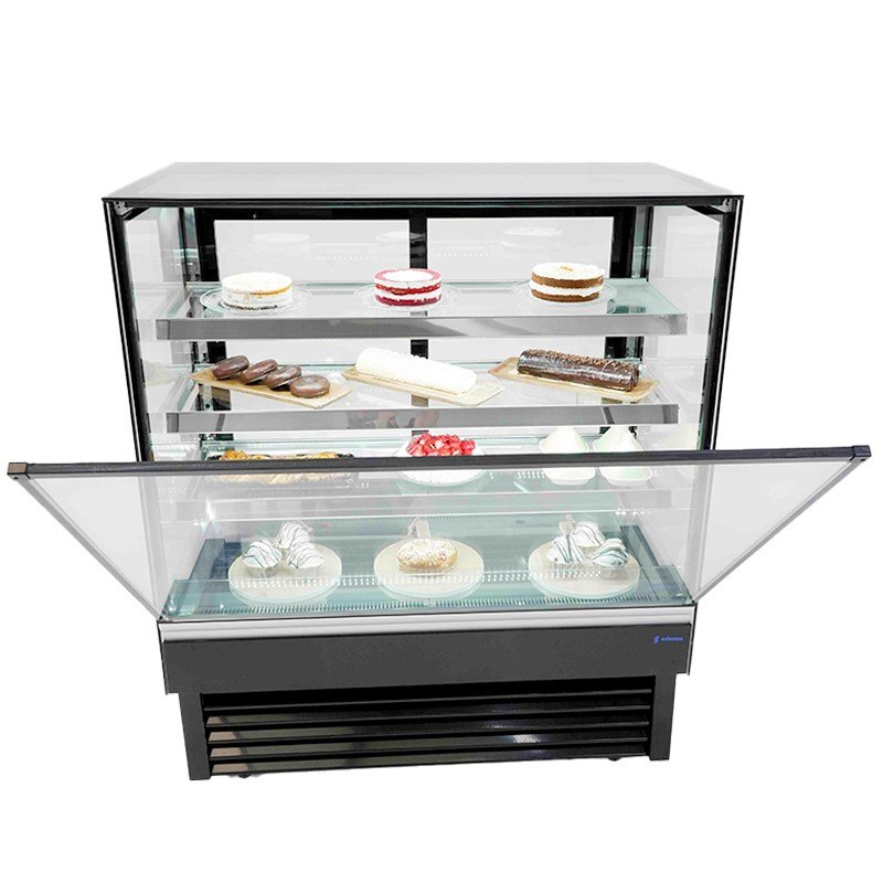 Vitrina de pastelería refrigerada Edenox VERA S1 de cristal recto, de 900 a 1500 mm Vitrina de pastelería refrigerada Edenox VERA S1 de cristal recto, de 900 a 1500 mm