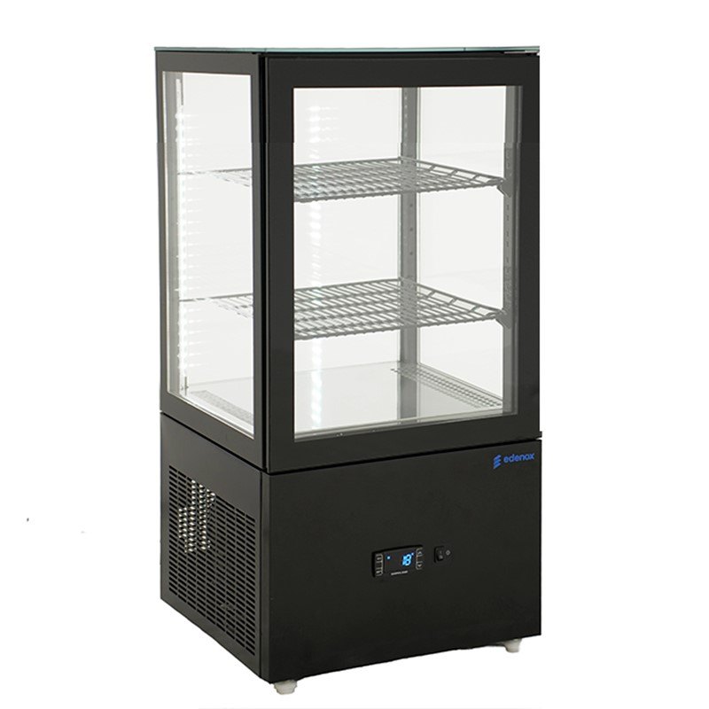 Vitrina refrigerada vertical de sobremesa Edenox VIVES S1, cristal 360º, 43 a 80 litros Vitrina refrigerada vertical de sobremesa Edenox VIVES S1, cristal 360º, 43 a 80 litros