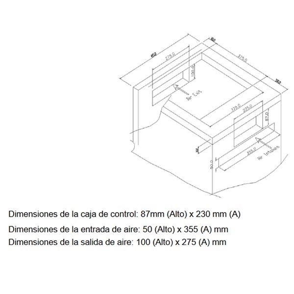 Wok de inducción encastrable Edenox IWE de 3,5 o 5 kW con cristal cóncavo y recipiente
